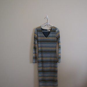 Multi color slim fit dress, made by Miami, Size Small